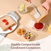 20 Sets Reusable Snack Pack Containers, Double Compartment Snack Containers