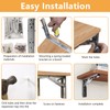 Fatiya 2 Pack Stainless Steel Folding Shelf Brackets, 12 Inch