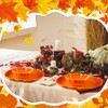 Tioncy 4 Pcs Pumpkin Shaped Bowls and Plates Set Fall
