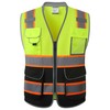 JKSafety 9 Pockets Class 2 Hi-Vis Safety Vest High Visibility