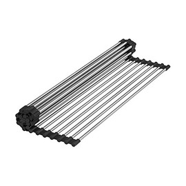 Ruvati Stainless Steel and Silicone Rollup Rack Trivet for Workstation Sinks - RVA1385