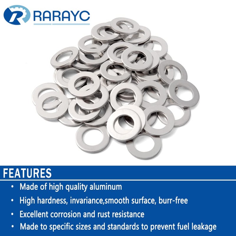 50 pcs Oil Crush Washers Drain Plug Gaskets Replacement for