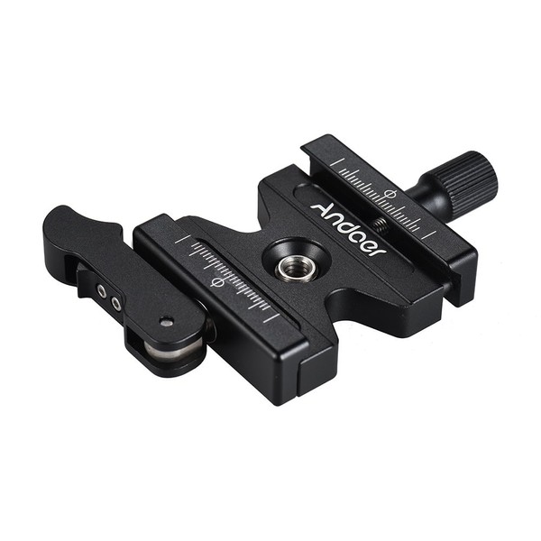 Andoer CL-50LS Schnellspanner Quick Release Plate mit Einstellbarem Hebel Knopf