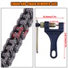 MRELC 420H Motorcycle Chain+ Chain Breaker,106-Link Heavy Duty Drive Chain