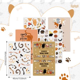 FuWeave 6 Pcs Kitchen Towels Dish Towels Lovers Gifts for Women Mom Dishcloths 16 x 24 Inches Tea Towels Decorative Hand Towels for Bathroom Kitchen Decor Housewarming Gifts(Cat)