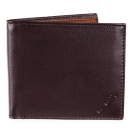 Pierre Cardin Mens Genuine Leather Wallet RFID Blocking Soft Smooth Durable and Wrinkle Free Bifold Black, Brown/Tan Interior, Bi Fold Men's Leather Wallet
