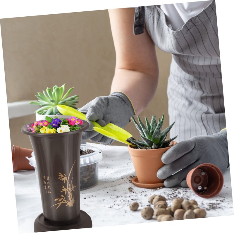 DOITOOL 2-Pack Ceramic Orchid Pots Terracotta Planting Pots for Home