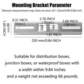 2 PCS Pole Mounting Kits, 304 Stainless Steel Brackets with Adjustable Hose Clamps for Indoor/Outdoor Waterproof Junction Box