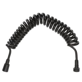 uxcell Bidet Sprayer Tube, 3 M Bidet Spring Hose Flexible Shower Tube PU Flexible Telescopic Bidet Hose for Toilet Faucet Bidet Sprayer Basin Faucet Showers, Black