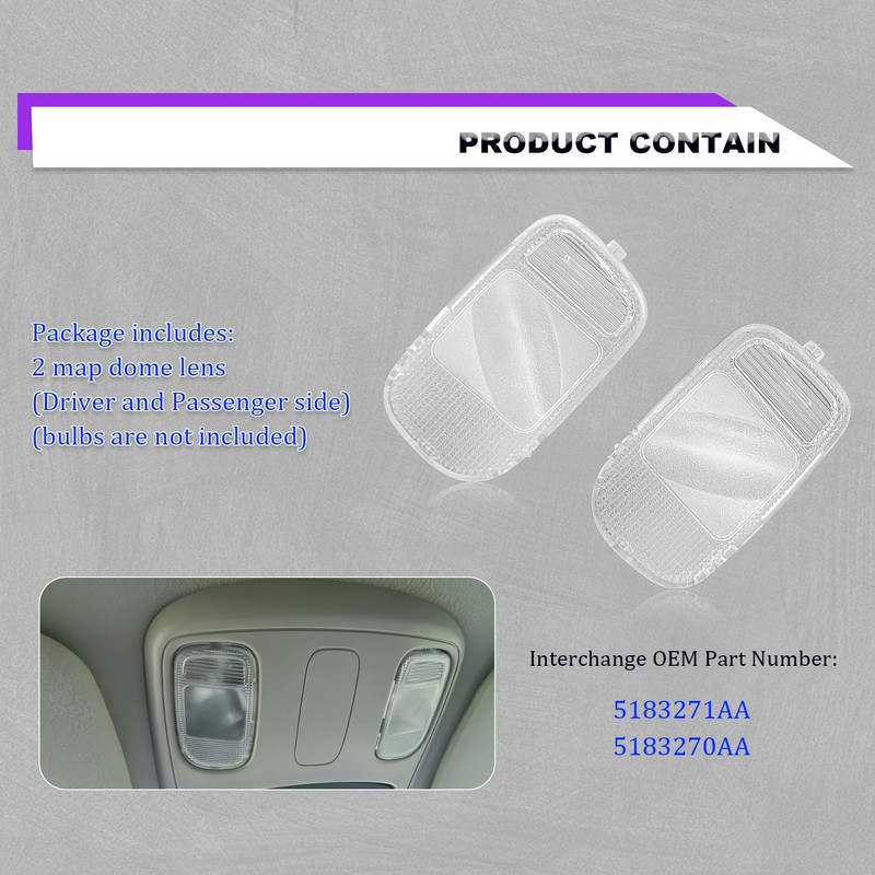 Map Dome Light Cover Lens Overhead Console - Interior Reading