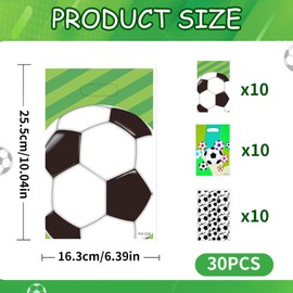 Pack of 30 Football Gift Bags, Candy Bags for Wrapping Gifts