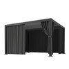 10'X12' Gazebo Curtains Outdoor Waterproof with Hanging Rings, 4-Panel Double