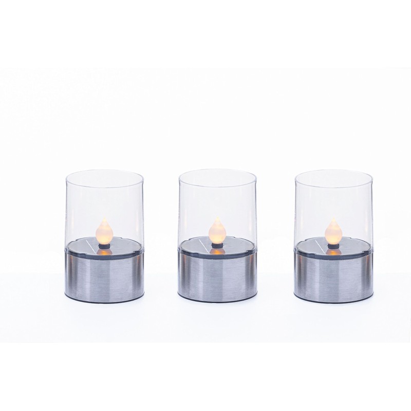 Weltbild Solar Table Lights "Flame" Set of 3