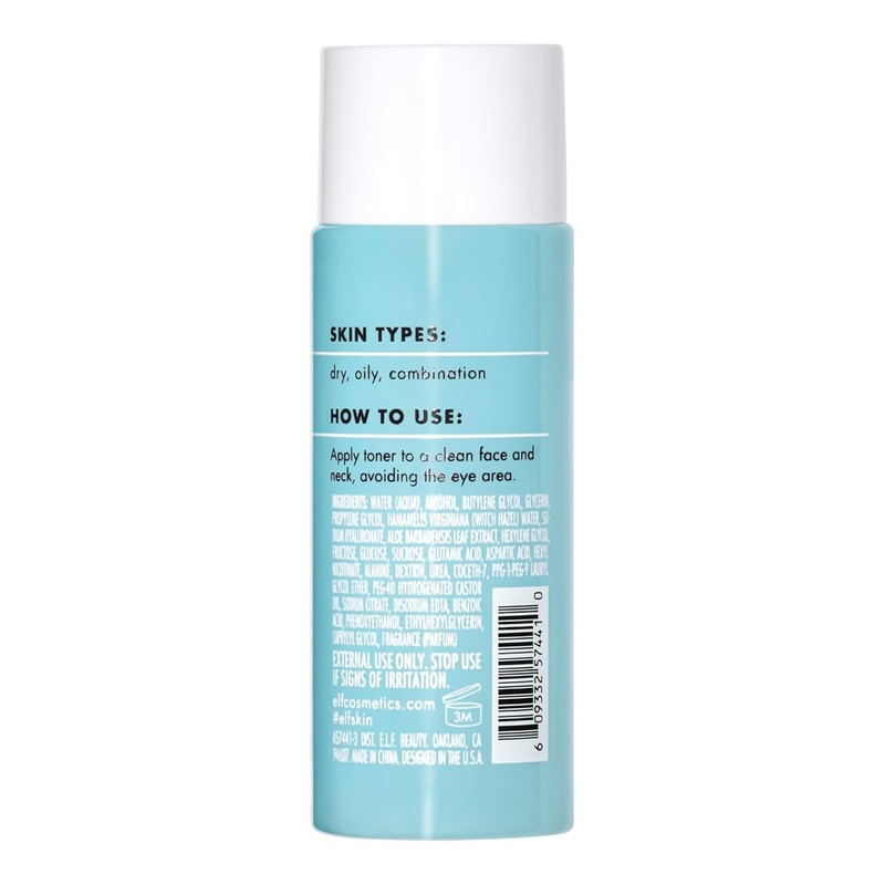 E.L.F.Skin Holy Hydration!Balance Toner Mini Gentle and refreshing, removes makeup