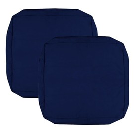 FLYMEI Patio Cushion Covers 18x18x2 Waterproof Outdoor Cushion Cover Replacement 2Packs Outdoor Seat Cushion Slipcover for Rattan Chair Sofa, Blue