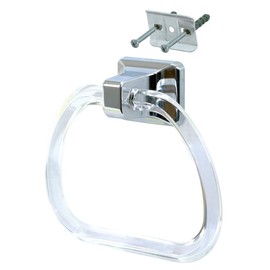 EZ-FLO 15232 Bathroom Towel Ring with Concealed Screw, Chrome