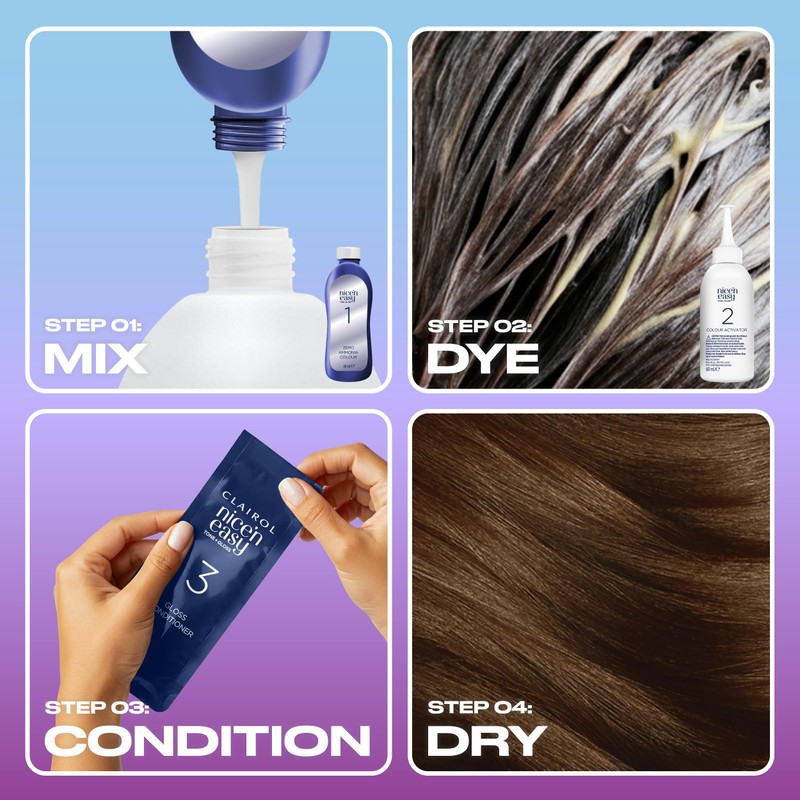 Clairol Nice'n Easy Tone+Gloss Semi Permanent Hair Dye - 537/78
