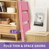 GameGem Pink 2 Step Ladder, Small Kitchen Step Stool for