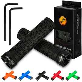 Rossivan Professional Bike Handlebar Grips,Mountain Bike Grips with Soft and Comfortable Anti-slip Rubber,Single Lock-on MTB Grips- Conquer Every Ride