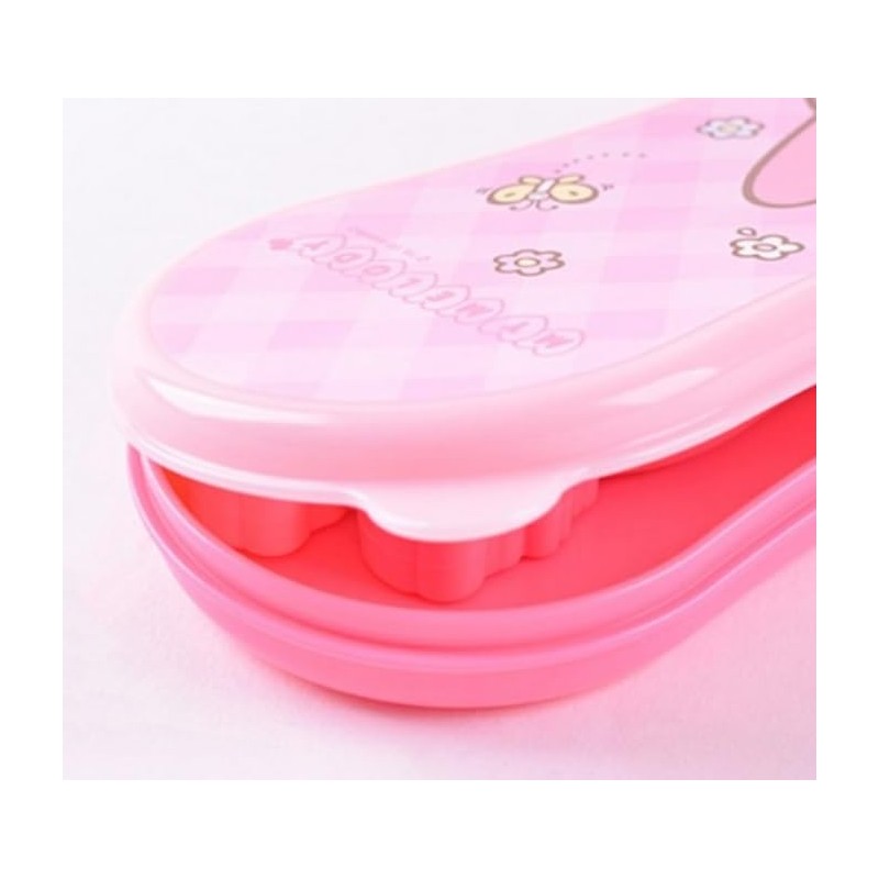 Lilfant Cute Pink Melody Fork and Spoon Flatware Set with