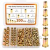 JYNB Metric Rivet Nut Assortment Kit, 200Pcs Carbon Steel SAE