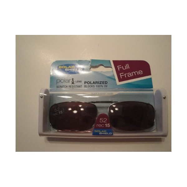 Solar Shield 50 Rec 15 Polarized Clip-on Sunglasses Full Frame