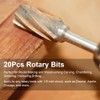 Wood Carving Bits Engraving Router Bit, 20pcs HSS Different Rotary