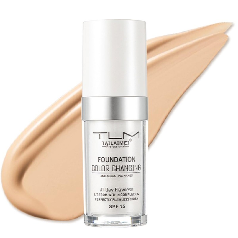 TLM Foundation Color Changing,TLM Colour Changing Liquid Foundation Hides Wrinkles