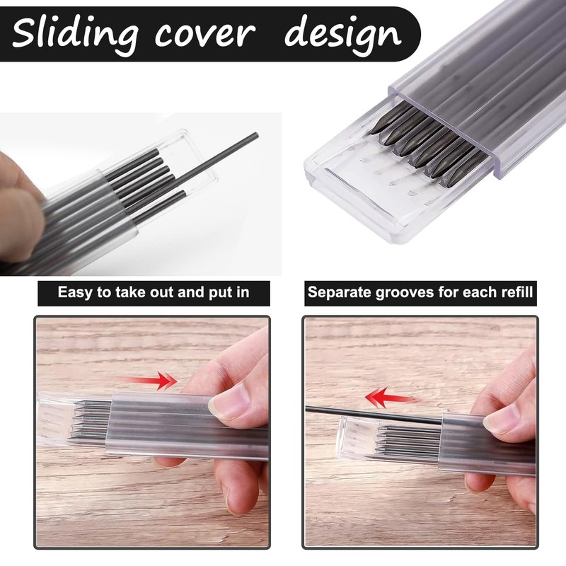 36 PCS Pencil Refills - Black Pica Pencil Lead Refills