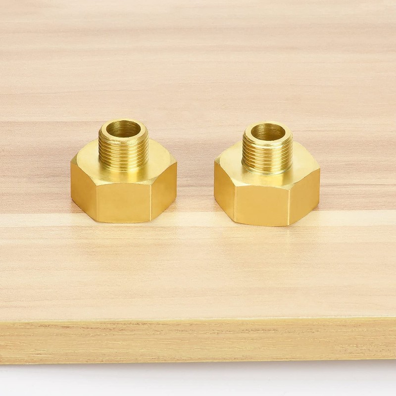 nutmanel 3/8 to 3/4 Inch Brass Reducer Extension with Sealing