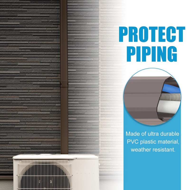 Air Jade 25Ft Mini Split Line Set Cover, 4" Decorative
