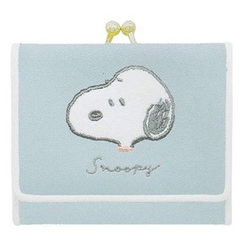 Snoopy Trifold Wallet Patch Blue