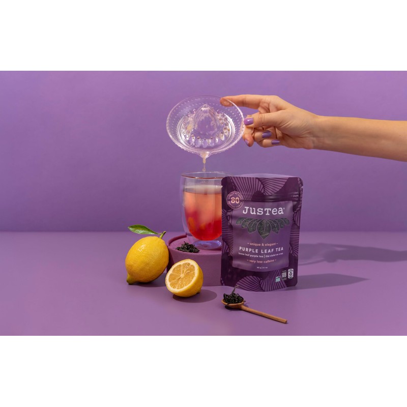 JusTea PURPLE LEAF TEA | Loose Leaf Purple Tea |