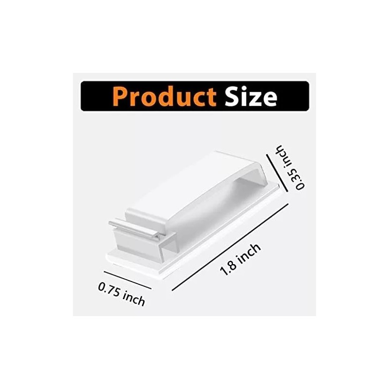 Estuchelandia 10 Pzs Clip Organizador Cables Sujetador Agarre Autoadhesivo