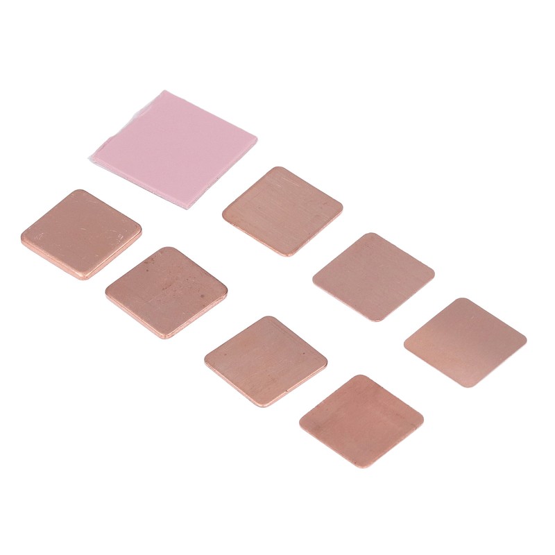 70PCS Copper Heatsink Sheets with 10PCS Silicone Pads Cooling Thermal