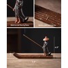 TEAVOR Ceramic Incense Stick Holder with Ash Catcher - Kung