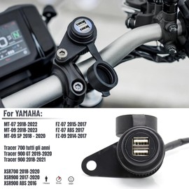12V Motorcycle Double USB Charger Adapter for Yamaha Tracer MT-07 MT-09 SP FZ-09 FZ-07 Tracer XSR 700 900 Motorcycle Accessories