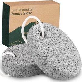2PCS Natural Pumice Stone, Asqraqo Lava Pedicure Tools Hard Skin Callus Remover for Feet and Hands - Foot File Exfoliation to Remove Dead Skin, and Callusess