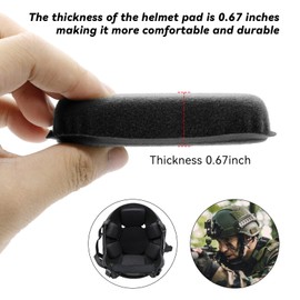 AOUTACC Universal Airsoft Helmet Padding,Helmet Replacement Foam Padding Kits Set,Helmet Pads Airsoft Helmet Accessories for Fast/Mich/ACH/USMC/PASGT Helmet(Black)