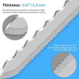 Insulation Knife with Sheath Stainless Steel Blade 11” Double Sided Insulation Cutter for Cutting Mineral Wool Insulation Sod Cutter Garden Knife for Lawn Repair (2)