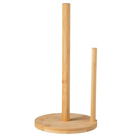 ANCLLO Kitchen Roll Holder, Wooden Paper Tower with Non-Slip Mat, Kitchen, Bedroom, Bathroom, Round Paper Towel Roll Holder for Sewing (11.02 x 5.7 inches)