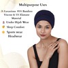 SAKUCHI Chemo Hats Solid Women's Bamboo Soft Headwear, FadedDenim, Unit