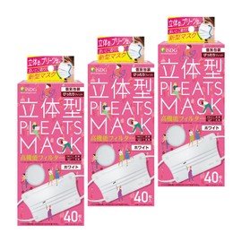 Dotcom iSDG Mask, 3D Pleated Spun Lace Non-Woven Fabric, Perfect Fit (Small Size) 3.4 x 6.5 inches (8.7 x 16.5 cm), 5.7 inches (14.4 cm), Individually Packaged, Disposable Mask, Non-stuffy, Wide