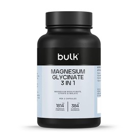 Bulk Magnesium Glycinate 3-in-1 Complex | 1800mg High Absorption | Triple Strength Magnesium with Bisglycinate, Citrate & Malate | Supports Muscle Function, Energy & Repair | Vegan | 180 Tablets
