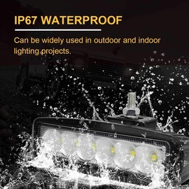 Lacyie LED Arbeitsscheinwerfer, 18W Offroad LED Scheinwerfer 12V-24V Zusatzscheinwerfer 6000K IP67 Wasserdicht Rückfahrscheinwerfer für SUV, Truck, Traktor oder schweres Gerät(2 Packung)