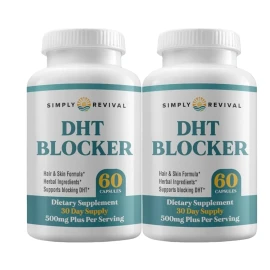 2-Pack Simply Revival DHT Blocker - Promote Healthy Hair Growth - 120 Capsules