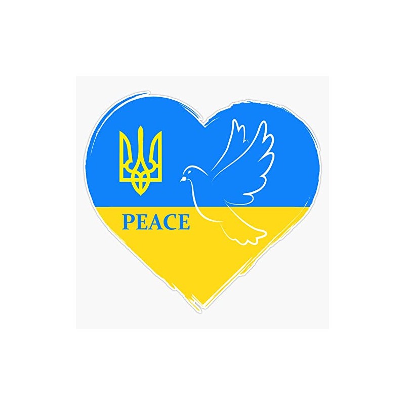 Peace for Ukraine Pray for Ukraine Save Ukraine Bumper Sticker