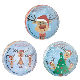 MIK funshopping Set of Magic Hand Towels, Magic Cloth, Magic Towel, Party Bag, Children's Gift Tombola (Set of 3 Christmas Reindeer)