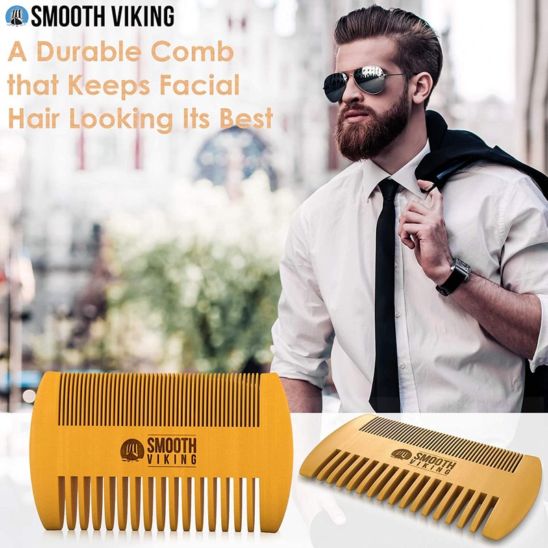 Beard & Mustache Brush and Comb Kit - Boar Bristle
