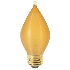 Satco S2716 120V Medium Base 40-Watt C11 Light Bulb, Amber Spun